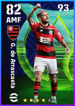 G. de Arrascaeta eFootball 2026 player card — 82 OVR AMF
