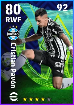 Cristian Pavon eFootball 2026 player card — 80 OVR RWF