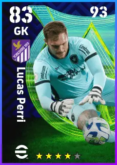 Lucas Perri eFootball 2026 player card — 83 OVR GK