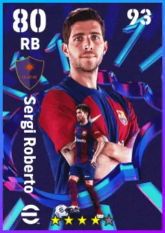 Sergi Roberto eFootball 2026 player card — 80 OVR RB
