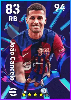 Joao Cancelo eFootball 2026 player card — 83 OVR RB
