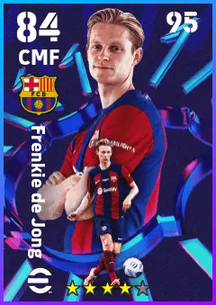 Frenkie de Jong eFootball 2026 player card — 84 OVR CMF
