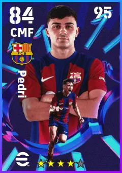 Pedri eFootball 2026 player card — 84 OVR CMF