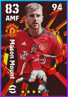 Mason Mount eFootball 2026 player card — 83 OVR AMF