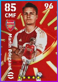 Martin Odegaard eFootball 2026 player card — 85 OVR CMF