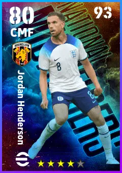Jordan Henderson eFootball 2026 player card — 80 OVR CMF