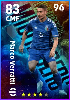 Marco Verratti eFootball 2026 player card — 83 OVR CMF