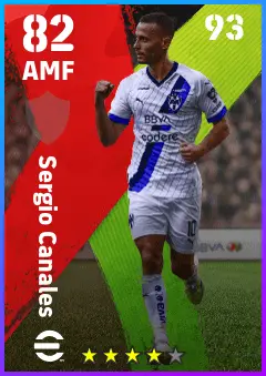 Sergio Canales eFootball 2026 player card — 82 OVR AMF