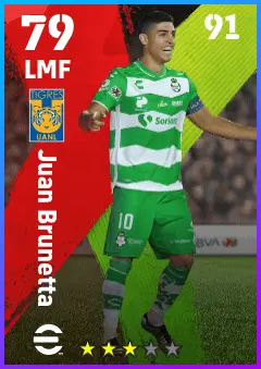 Juan Brunetta eFootball 2026 player card — 79 OVR LMF