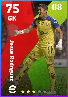 Jesus Rodriguez eFootball 2026 player card — 75 OVR GK