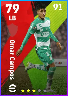Omar Campos eFootball 2026 player card — 79 OVR LB