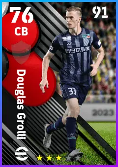 Douglas Grolli eFootball 2026 player card — 76 OVR CB