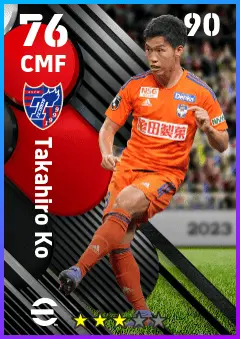 Takahiro Ko eFootball 2026 player card — 76 OVR CMF