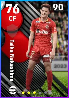 Taika Nakashima eFootball 2026 player card — 76 OVR CF