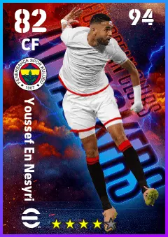 Youssef En Nesyri eFootball 2026 player card — 82 OVR CF