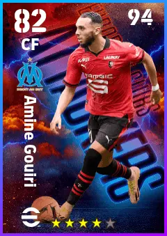 Amine Gouiri eFootball 2026 player card — 82 OVR CF