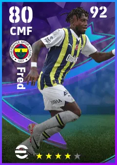 Fred eFootball 2026 player card — 80 OVR CMF