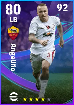 Angelino eFootball 2026 player card — 80 OVR LB