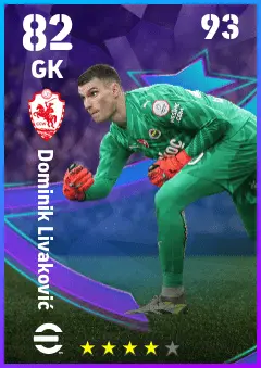 Dominik Livakovic eFootball 2026 player card — 82 OVR GK