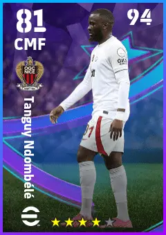 Tanguy Ndombele eFootball 2026 player card — 81 OVR CMF