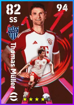 Thomas Muller eFootball 2026 player card — 82 OVR SS