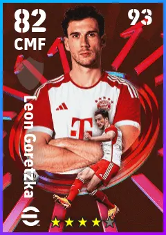 Leon Goretzka eFootball 2026 player card — 82 OVR CMF