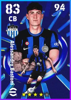 Alessandro Bastoni eFootball 2026 player card — 83 OVR CB