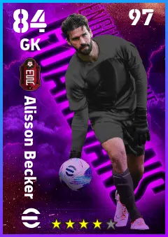 Alisson Becker eFootball 2026 player card — 84 OVR GK