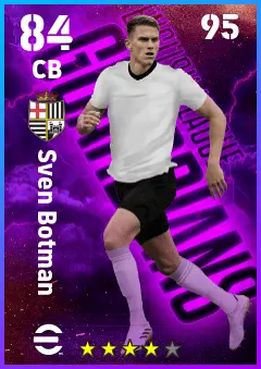 Sven Botman eFootball 2026 player card — 84 OVR CB