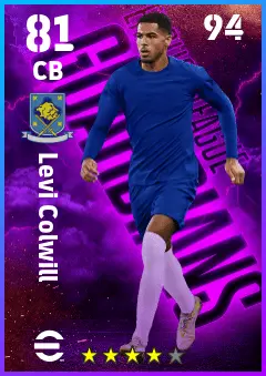 Levi Colwill eFootball 2026 player card — 81 OVR CB
