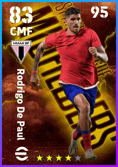 Rodrigo De Paul eFootball 2026 player card — 83 OVR CMF