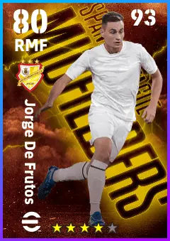 Jorge De Frutos eFootball 2026 player card — 80 OVR RMF