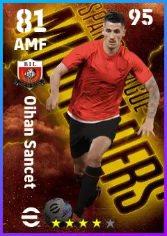 Oihan Sancet eFootball 2026 player card — 81 OVR AMF