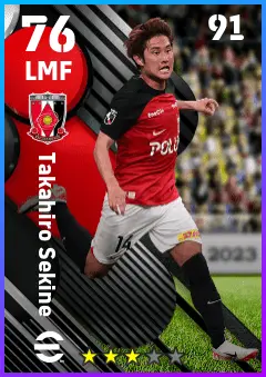 Takahiro Sekine eFootball 2026 player card — 76 OVR LMF