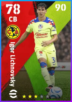 Igor Lichnovsky eFootball 2026 player card — 78 OVR CB