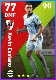 Kevin Castano eFootball 2026 player card — 77 OVR DMF