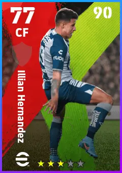 Illian Hernandez eFootball 2026 player card — 77 OVR CF