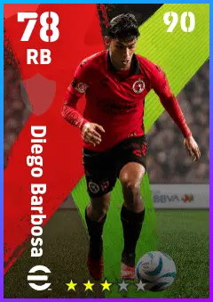 Diego Barbosa eFootball 2026 player card — 78 OVR RB