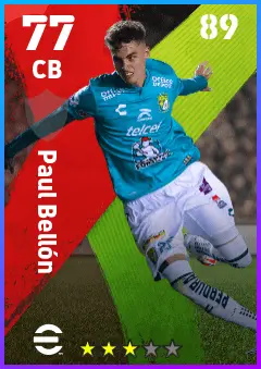 Paul Bellon eFootball 2026 player card — 77 OVR CB