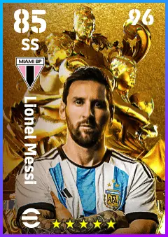 Lionel Messi eFootball 2026 player card — 85 OVR SS