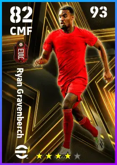 Ryan Gravenberch eFootball 2026 player card — 82 OVR CMF