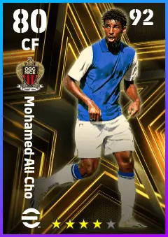 Mohamed Ali Cho eFootball 2026 player card — 80 OVR CF