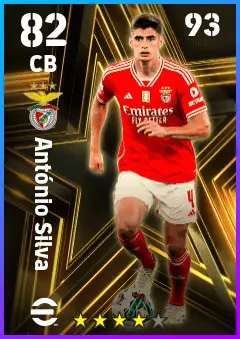 Antonio Silva eFootball 2026 player card — 82 OVR CB