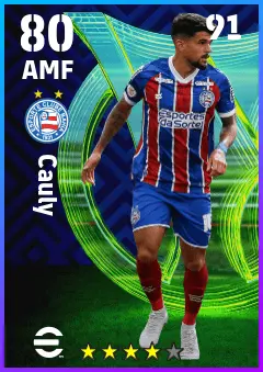 Cauly eFootball 2026 player card — 80 OVR AMF