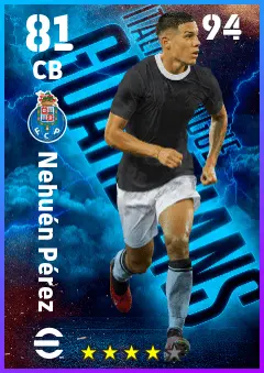 Nehuen Perez eFootball 2026 player card — 81 OVR CB