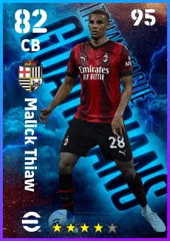 Malick Thiaw eFootball 2026 player card — 82 OVR CB