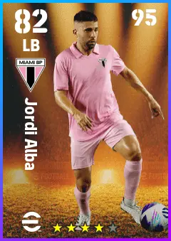 Jordi Alba eFootball 2026 player card — 82 OVR LB