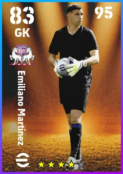 Emiliano Martinez eFootball 2026 player card — 83 OVR GK