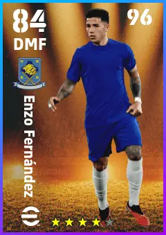 Enzo Fernandez eFootball 2026 player card — 84 OVR DMF