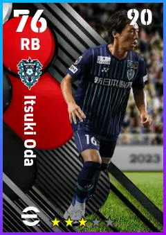 Itsuki Oda eFootball 2026 player card — 76 OVR RB